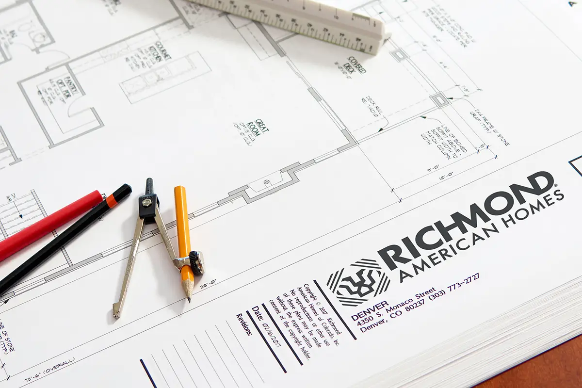 Richmond American architectural blueprints