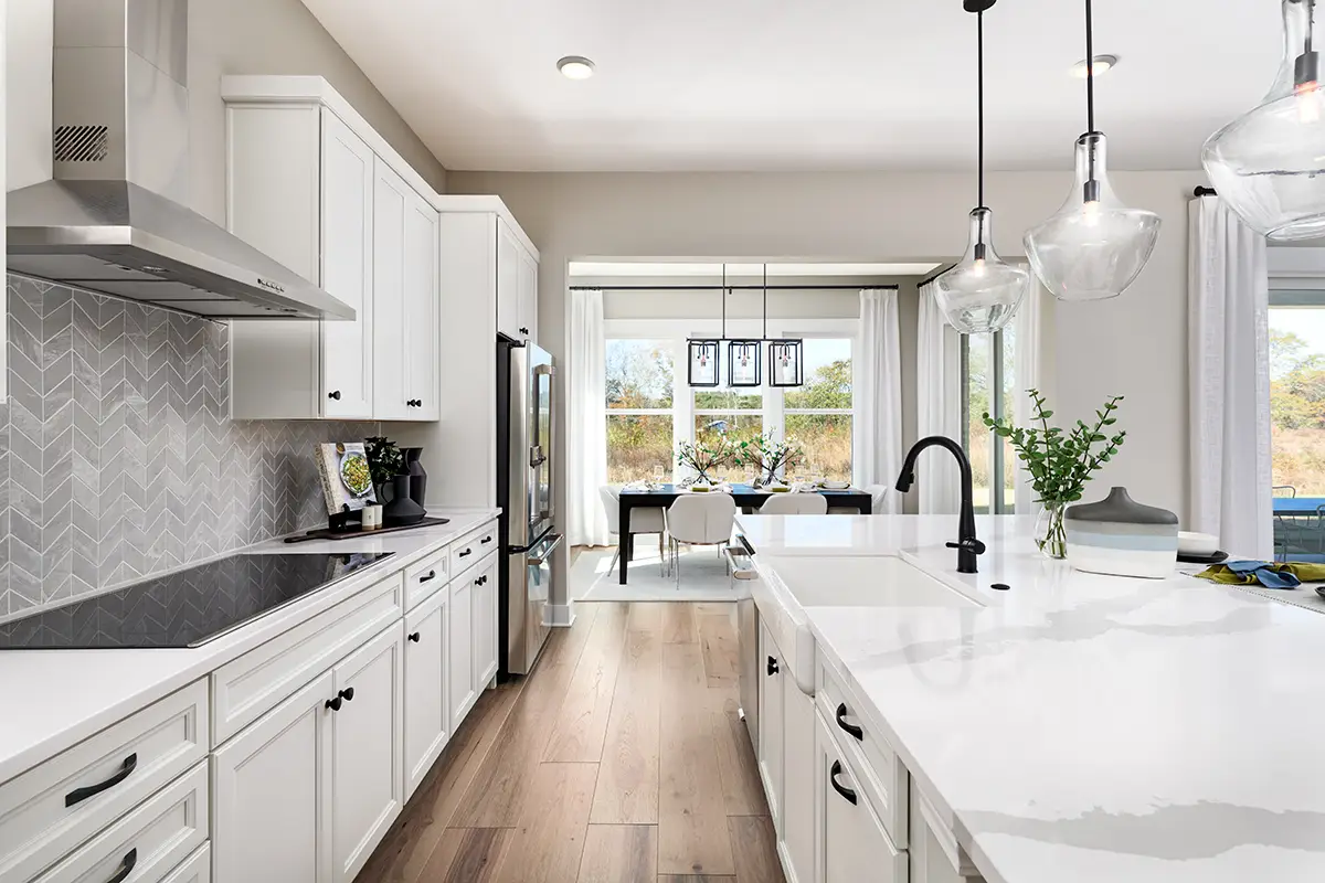 Cosentico white quartz kitchen countertops