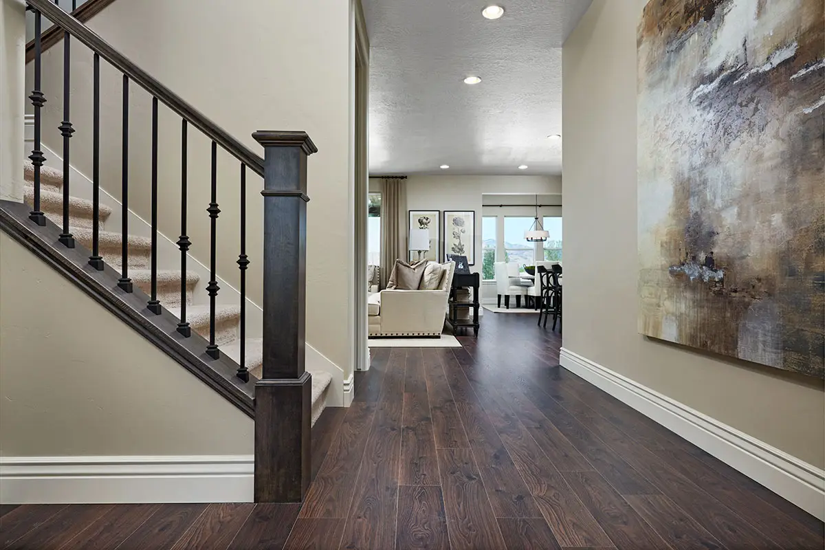 Tan color hall and stairwell